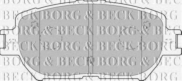 Комплект тормозных колодок, дисковый тормоз BORG & BECK BBP1833