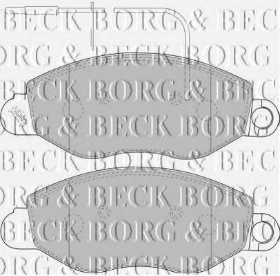Комплект тормозных колодок, дисковый тормоз BORG & BECK BBP1850