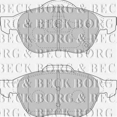 Комплект тормозных колодок, дисковый тормоз BORG & BECK BBP1857