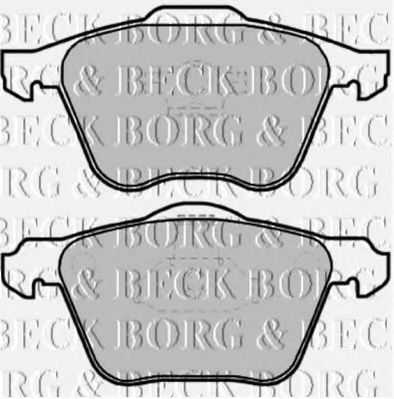Комплект тормозных колодок, дисковый тормоз BORG & BECK BBP1861