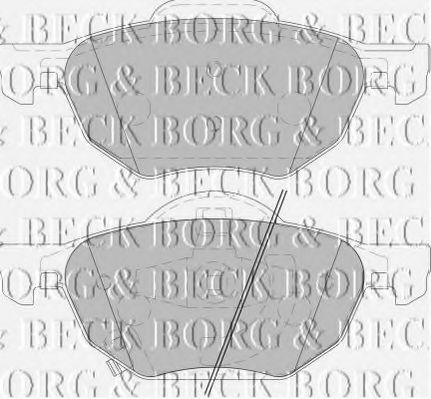 Комплект тормозных колодок, дисковый тормоз BORG & BECK BBP1883