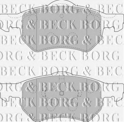 Комплект тормозных колодок, дисковый тормоз BORG & BECK BBP1902