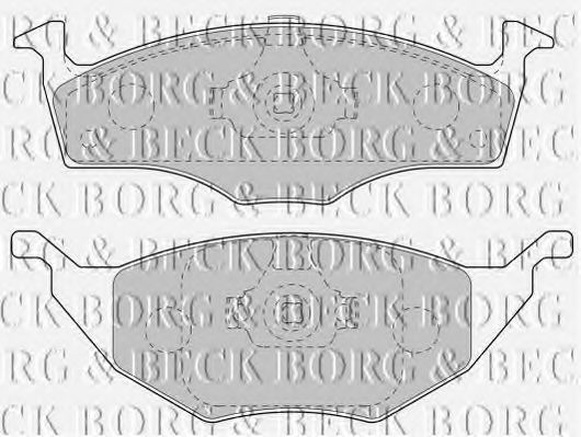 Комплект тормозных колодок, дисковый тормоз BORG & BECK BBP1904