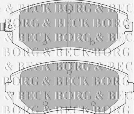 Комплект тормозных колодок, дисковый тормоз BORG & BECK BBP1905