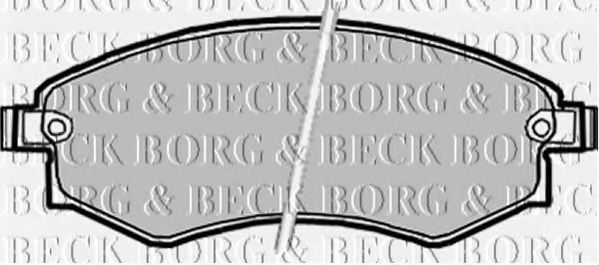 Комплект тормозных колодок, дисковый тормоз BORG & BECK BBP1913