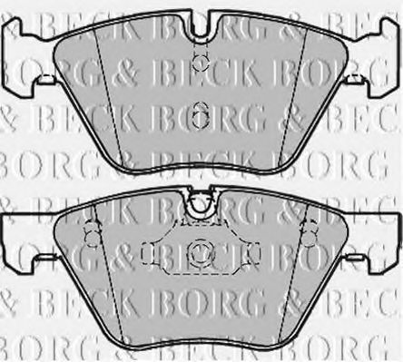 Комплект тормозных колодок, дисковый тормоз BORG & BECK BBP1945