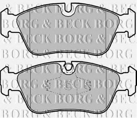 Комплект тормозных колодок, дисковый тормоз BORG & BECK BBP1959