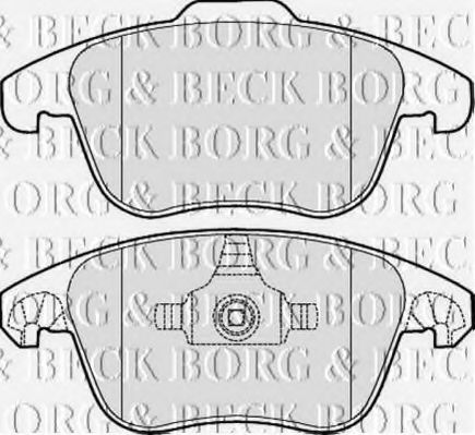 Комплект тормозных колодок, дисковый тормоз BORG & BECK BBP2046