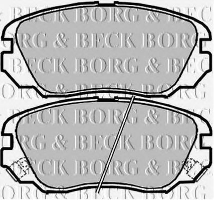 Комплект тормозных колодок, дисковый тормоз BORG & BECK BBP2048