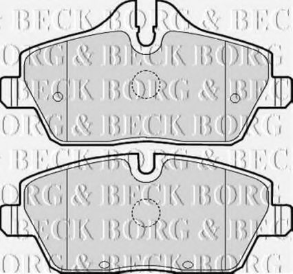 Комплект тормозных колодок, дисковый тормоз BORG & BECK BBP2051