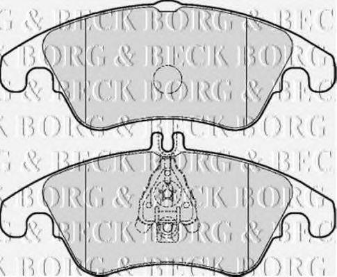 Комплект тормозных колодок, дисковый тормоз BORG & BECK BBP2061