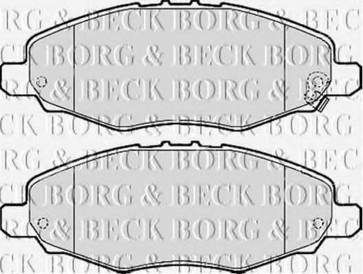 Комплект тормозных колодок, дисковый тормоз BORG & BECK BBP2113