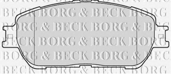 Комплект тормозных колодок, дисковый тормоз BORG & BECK BBP2121