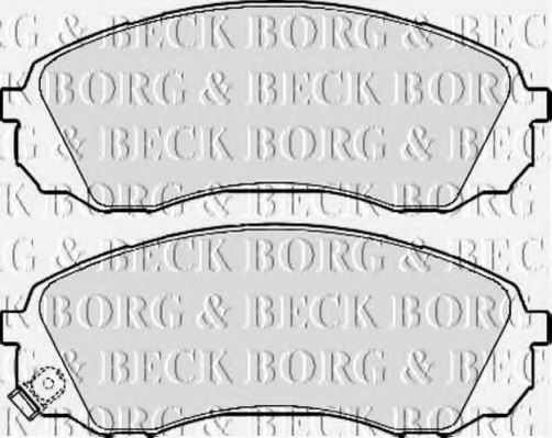 Комплект тормозных колодок, дисковый тормоз BORG & BECK BBP2126