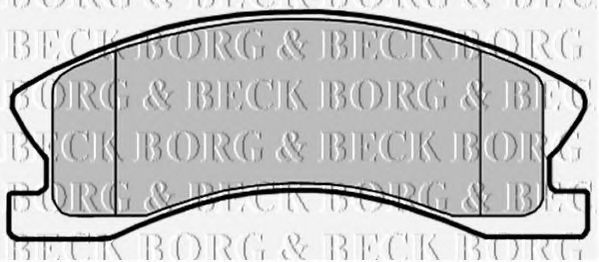 Комплект тормозных колодок, дисковый тормоз BORG & BECK BBP2148
