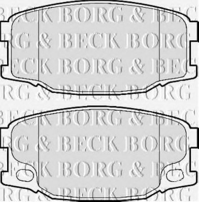 Комплект тормозных колодок, дисковый тормоз BORG & BECK BBP2158