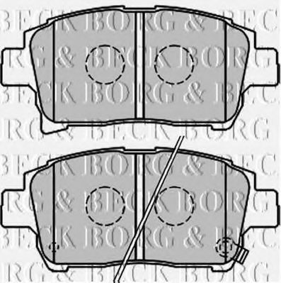 Комплект тормозных колодок, дисковый тормоз BORG & BECK BBP2164