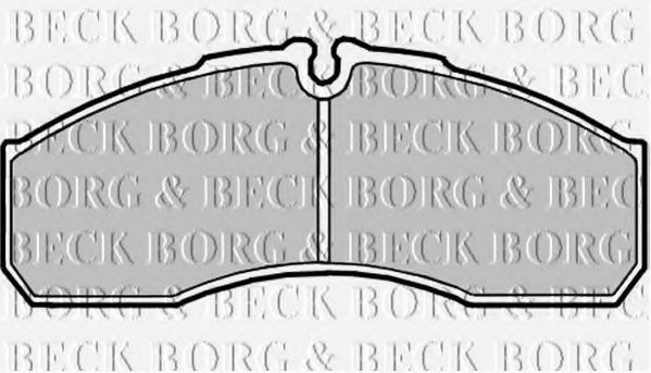 Комплект тормозных колодок, дисковый тормоз BORG & BECK BBP2181
