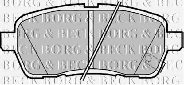 Комплект тормозных колодок, дисковый тормоз BORG & BECK BBP2182