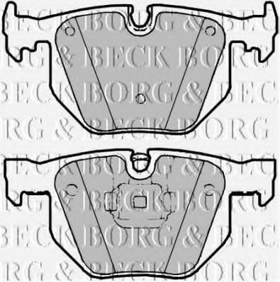 Комплект тормозных колодок, дисковый тормоз BORG & BECK BBP2184