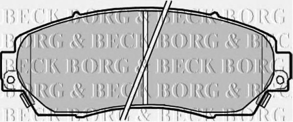 Комплект тормозных колодок, дисковый тормоз BORG & BECK BBP2204