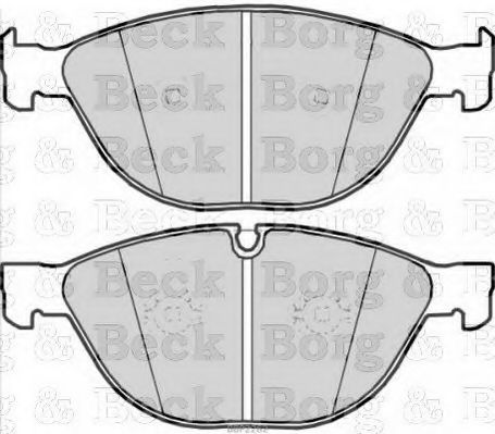 Комплект тормозных колодок, дисковый тормоз BORG & BECK BBP2262