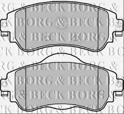 Комплект тормозных колодок, дисковый тормоз BORG & BECK BBP2302