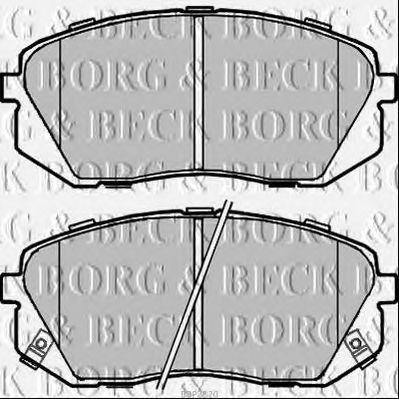 Комплект тормозных колодок, дисковый тормоз BORG & BECK BBP2320