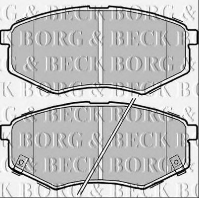 Комплект тормозных колодок, дисковый тормоз BORG & BECK BBP2368