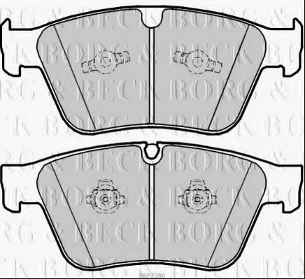 Комплект тормозных колодок, дисковый тормоз BORG & BECK BBP2386
