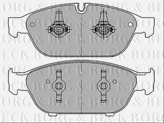 Комплект тормозных колодок, дисковый тормоз BORG & BECK BBP2405