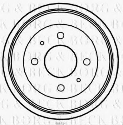 Тормозной барабан BORG & BECK BBR7244