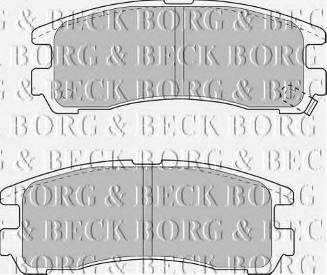 Комплект тормозных колодок, дисковый тормоз BORG & BECK BBP1500
