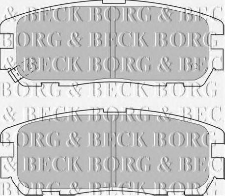 Комплект тормозных колодок, дисковый тормоз BORG & BECK BBP1517