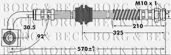 Тормозной шланг BORG & BECK BBH7069