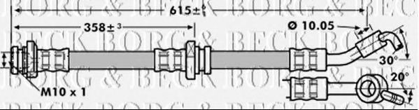 Тормозной шланг BORG & BECK BBH7137