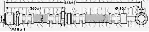 Тормозной шланг BORG & BECK BBH7190