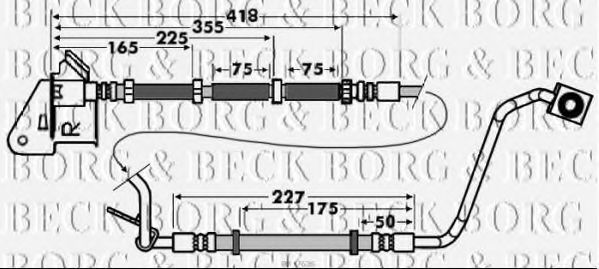 Тормозной шланг BORG & BECK BBH7626