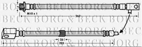 Тормозной шланг BORG & BECK BBH7649