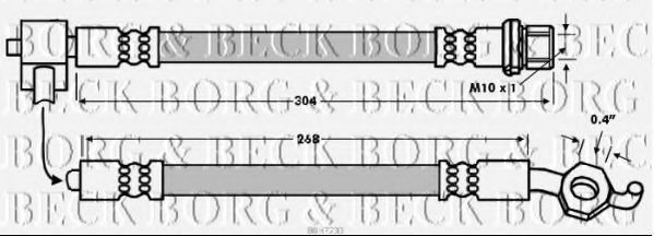 Тормозной шланг BORG & BECK BBH7733