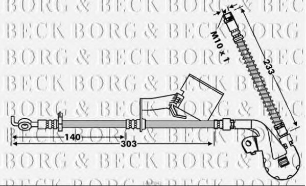 Тормозной шланг BORG & BECK BBH7842