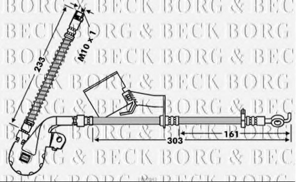 Тормозной шланг BORG & BECK BBH7843