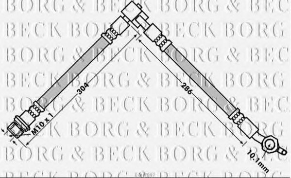 Тормозной шланг BORG & BECK BBH7897