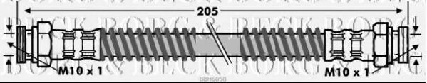 Тормозной шланг BORG & BECK BBH6058