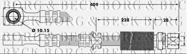 Тормозной шланг BORG & BECK BBH6705