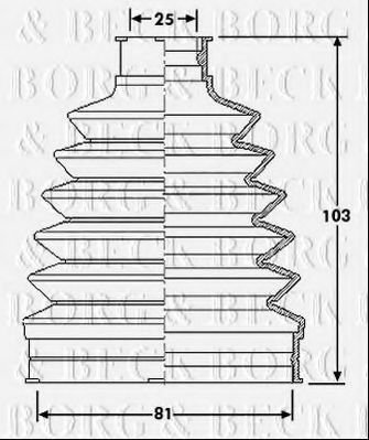 Пыльник, приводной вал BORG & BECK BCB6210