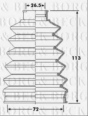 Пыльник, приводной вал BORG & BECK BCB6268