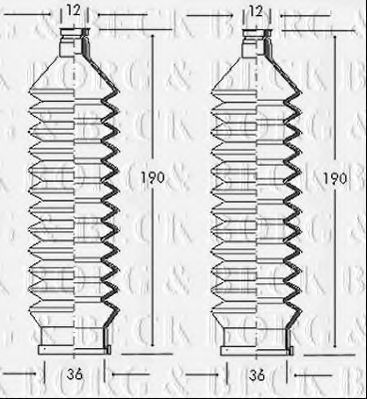 Пыльник, рулевое управление BORG & BECK BSG3013