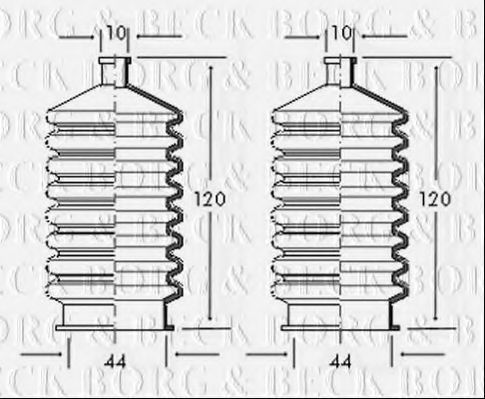 Пыльник, рулевое управление BORG & BECK BSG3015