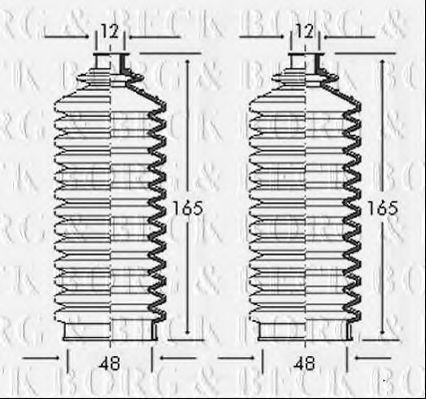 Пыльник, рулевое управление BORG & BECK BSG3020